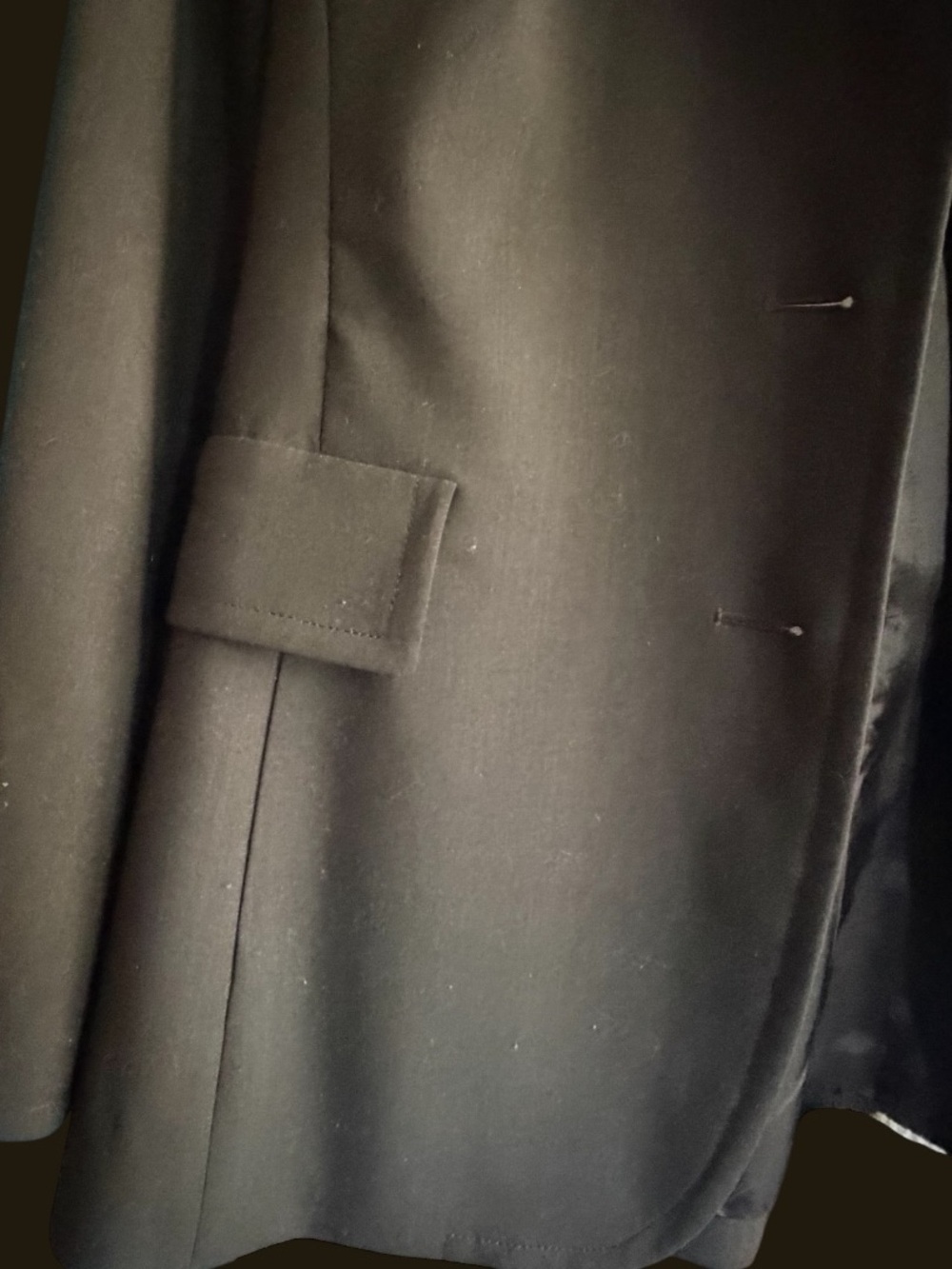 Italian Wool dark green Vintage blazer jacket with custom detail by AKRIS - Picture 4 of 9
